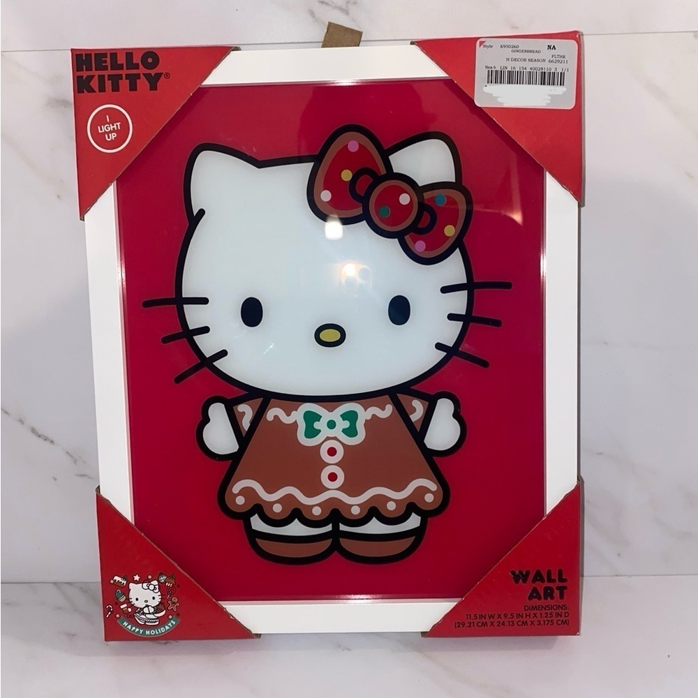 Hello Kitty Christmas light up picture wall art.